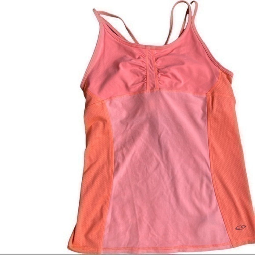 Champion size Large spaghetti strap criss cross tank top with built in bra